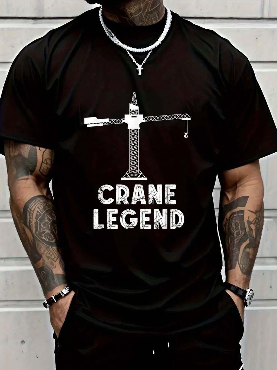 Heavy Equipment Operator Shirts - 100% Cotton Men Tshirt Crane Operator