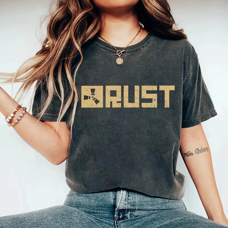 Heavy Equipment Operator Shirts - Rust Video Game T-Shirt: Unisex Distressed