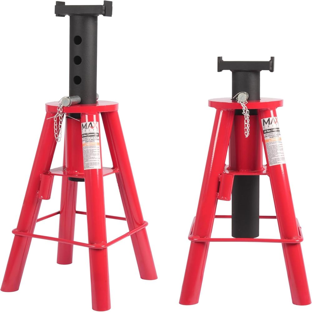 Heavy Equipment Jack Stands - 10 Ton Capacity Heavy-Duty Medium Profile
