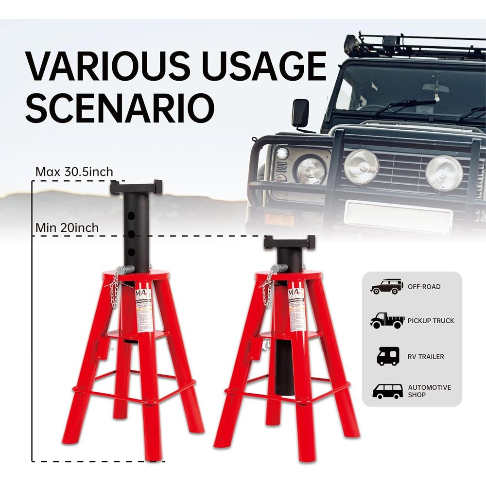 10 Ton Capacity Heavy-Duty Med – обзор и цена Heavy Equipment Jack Stands