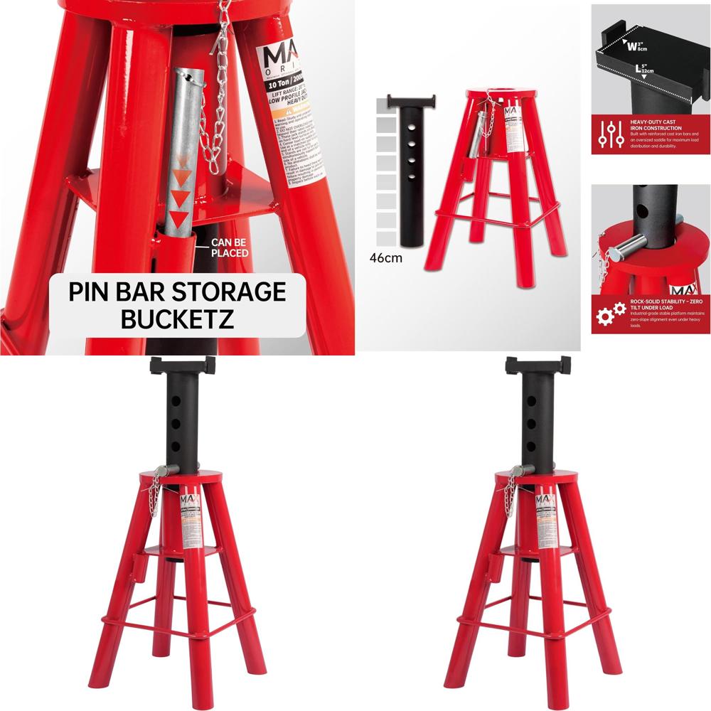 10 Ton Heavy-Duty Medium Profi – обзор и цена Heavy Equipment Jack Stands
