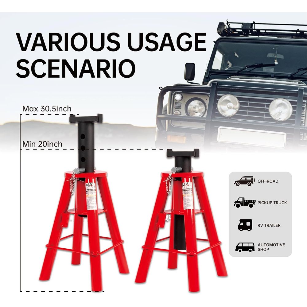 10 Ton Heavy-Duty Medium Profi – обзор и цена Heavy Equipment Jack Stands